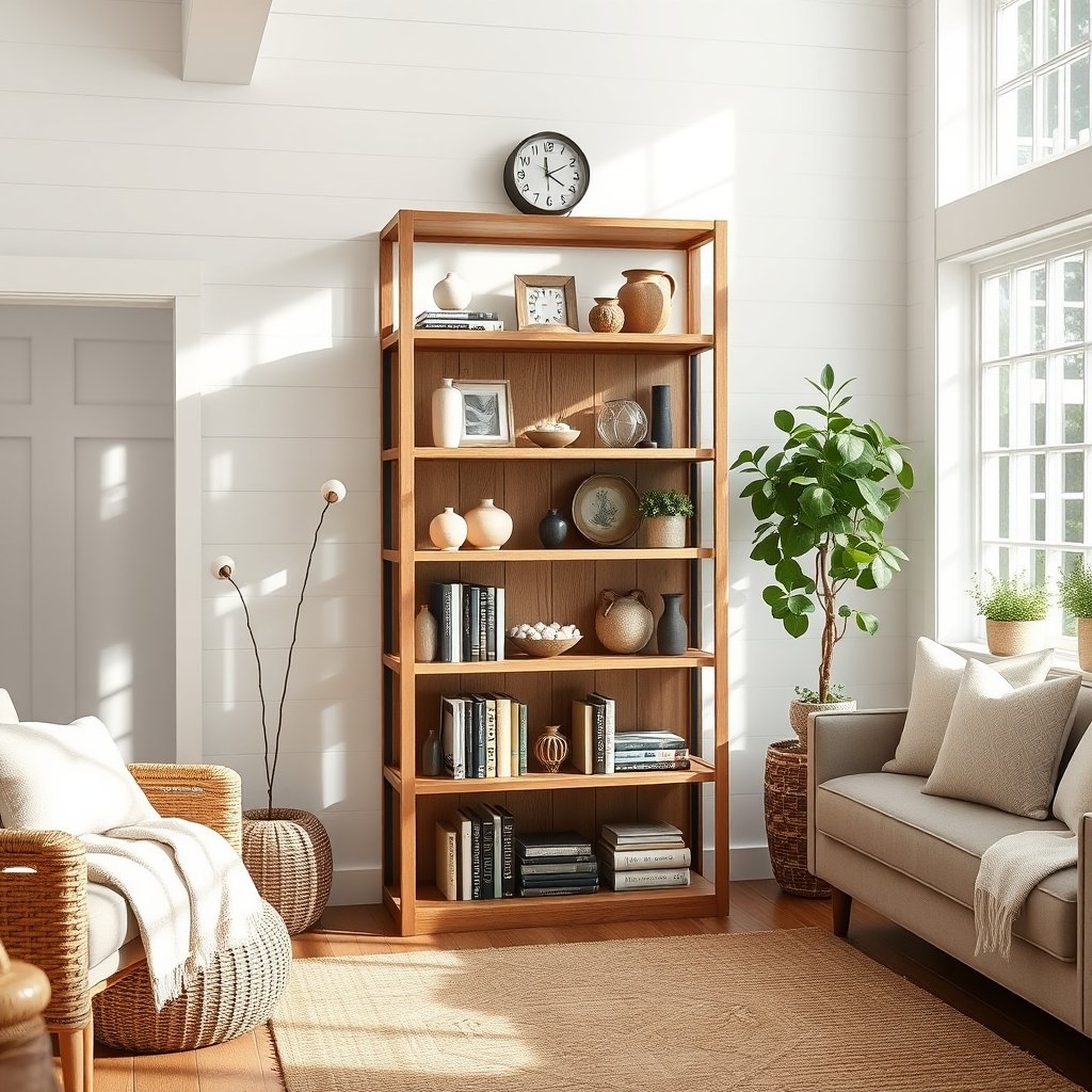 farmhouse bookshelf product view