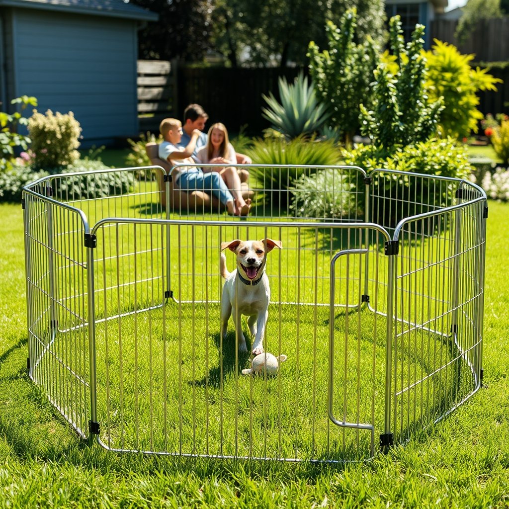 dog playpen in action
